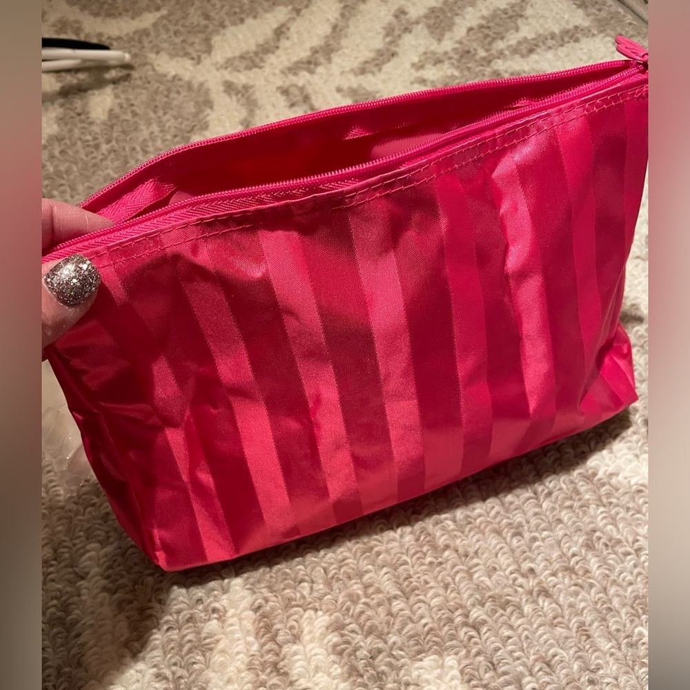 Pink Striped Women's cosmetic Bag